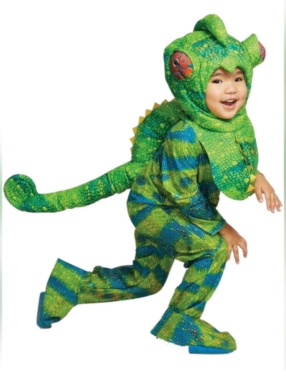 Kids Green Chameleon Costume - Toddler Lizard Outfit